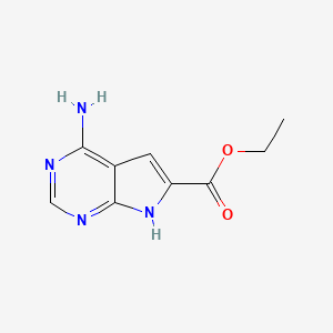 ethyl 4-amino-7H-pyrrolo[2,3-d]pyrimidine-6-carboxylate