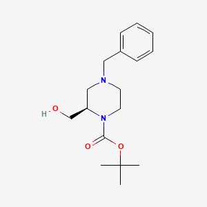molecular formula C17H26N2O3 B3226779 (R)-1-Boc-4-benzyl-2-(hydroxymethyl)piperazine CAS No. 1257855-72-3