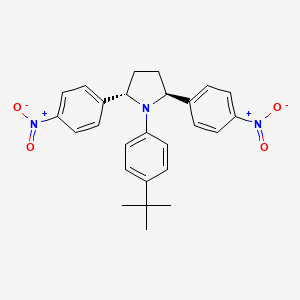molecular formula C26H27N3O4 B3226809 (2S,5S)-1-(4-tert-butylphenyl)-2,5-bis(4-nitrophenyl)pyrrolidine CAS No. 1258232-92-6