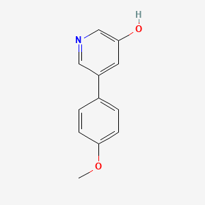 molecular formula C12H11NO2 B3226828 5-(4-Methoxyphenyl)pyridin-3-ol CAS No. 1258609-27-6