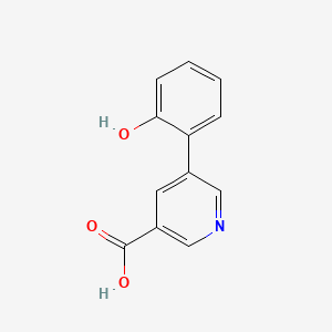molecular formula C12H9NO3 B3226836 5-(2-Hydroxyphenyl)nicotinic acid CAS No. 1258609-83-4