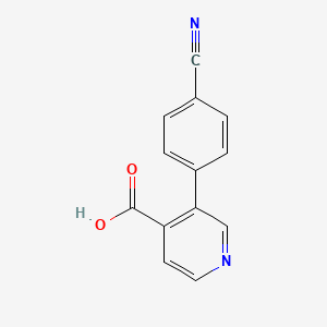 molecular formula C13H8N2O2 B3226844 3-(4-Cyanophenyl)isonicotinic acid CAS No. 1258614-33-3