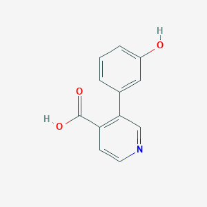 molecular formula C12H9NO3 B3226846 3-(3-Hydroxyphenyl)pyridine-4-carboxylic acid CAS No. 1258625-15-8