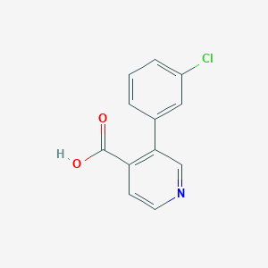 molecular formula C12H8ClNO2 B3226861 3-(3-Chlorophenyl)pyridine-4-carboxylic acid CAS No. 1258626-13-9
