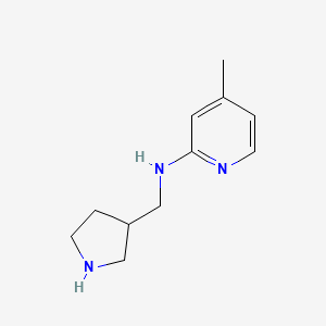 molecular formula C11H17N3 B3226878 4-甲基-N-(吡咯烷-3-基甲基)吡啶-2-胺 CAS No. 1258640-36-6