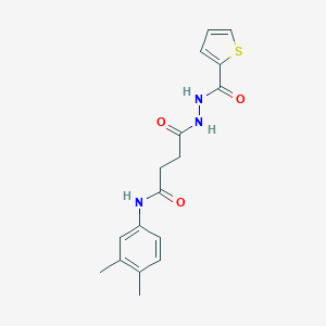 molecular formula C17H19N3O3S B322689 N-(3,4-dimethylphenyl)-4-oxo-4-[2-(thien-2-ylcarbonyl)hydrazino]butanamide 