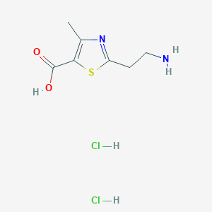 molecular formula C7H12Cl2N2O2S B3226891 2-(2-Aminoethyl)-4-methyl-1,3-thiazole-5-carboxylic acid dihydrochloride CAS No. 1258649-83-0