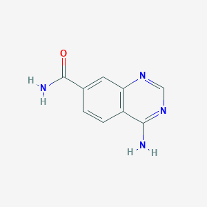 molecular formula C9H8N4O B3226894 4-Aminoquinazoline-7-carboxamide CAS No. 1258650-92-8