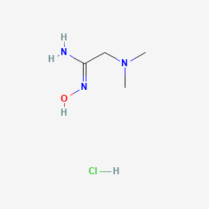 molecular formula C4H12ClN3O B3226913 2-(dimethylamino)-N'-hydroxyethanimidamide hydrochloride CAS No. 1258652-85-5
