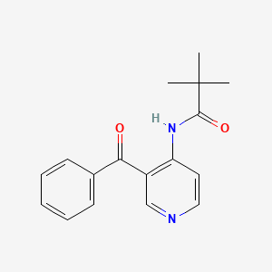 molecular formula C17H18N2O2 B3226921 N-(3-benzoylpyridin-4-yl)pivalamide CAS No. 125867-35-8