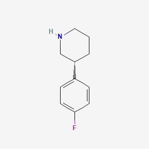 molecular formula C11H14FN B3226950 (R)-3-(4-Fluorophenyl)piperidine CAS No. 1259007-80-1