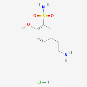 molecular formula C9H15ClN2O3S B3226984 5-(2-Aminoethyl)-2-methoxybenzene-1-sulfonamide hydrochloride CAS No. 125960-58-9