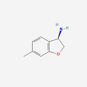 molecular formula C9H11NO B3226987 (3R)-6-Methyl-2,3-dihydrobenzo[b]furan-3-ylamine CAS No. 1259706-57-4