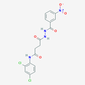 molecular formula C17H14Cl2N4O5 B322699 N-(2,4-dichlorophenyl)-4-(2-{3-nitrobenzoyl}hydrazino)-4-oxobutanamide 