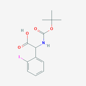 molecular formula C13H16INO4 B3226998 2-((tert-Butoxycarbonyl)amino)-2-(2-iodophenyl)acetic acid CAS No. 1259965-28-0