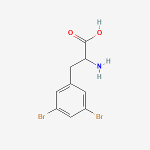 molecular formula C9H9Br2NO2 B3227009 3,5-Dibromo-DL-phenylalanine CAS No. 1259992-43-2