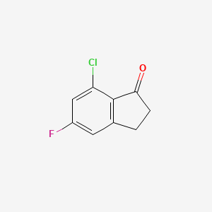 molecular formula C9H6ClFO B3227013 7-Chloro-5-fluoro-2,3-dihydro-1H-inden-1-one CAS No. 1260008-48-7