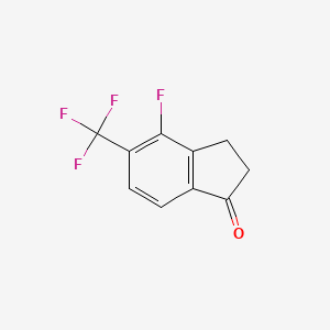 molecular formula C10H6F4O B3227028 1H-Inden-1-one, 4-fluoro-2,3-dihydro-5-(trifluoromethyl)- CAS No. 1260018-35-6