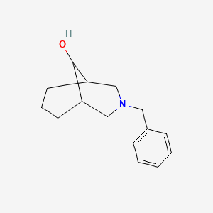 molecular formula C15H21NO B3227029 3-Benzyl-3-azabicyclo[3.3.1]nonan-9-ol CAS No. 1260230-73-6