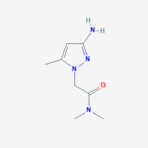 molecular formula C8H14N4O B3227030 2-(3-amino-5-methyl-1H-pyrazol-1-yl)-N,N-dimethylacetamide CAS No. 1260379-31-4