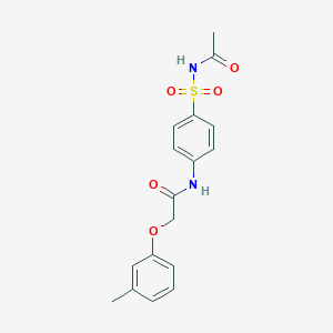 N-[4-(acetylsulfamoyl)phenyl]-2-(3-methylphenoxy)acetamide