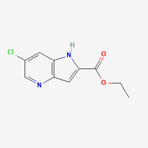 molecular formula C10H9ClN2O2 B3227061 6-Chloro-4-azaindole-2-carboxylic acid ethyl ester CAS No. 1260386-97-7