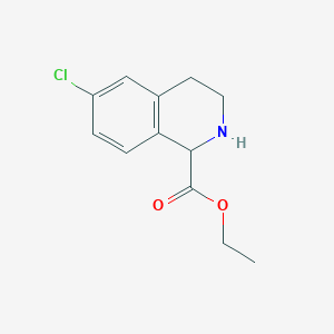 molecular formula C12H14ClNO2 B3227121 Ethyl 6-chloro-1,2,3,4-tetrahydroisoquinoline-1-carboxylate CAS No. 1260638-15-0