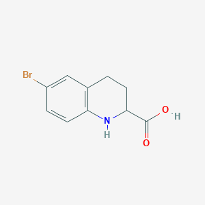 molecular formula C10H10BrNO2 B3227124 6-Bromo-1,2,3,4-tetrahydroquinoline-2-carboxylic acid CAS No. 1260639-25-5