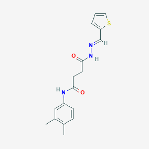 molecular formula C17H19N3O2S B322713 N-(3,4-dimethylphenyl)-4-oxo-4-[2-(thien-2-ylmethylene)hydrazino]butanamide 
