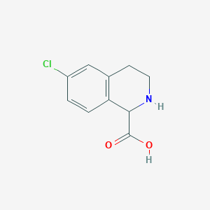 molecular formula C10H10ClNO2 B3227135 6-氯-1,2,3,4-四氢异喹啉-1-羧酸 CAS No. 1260644-33-4