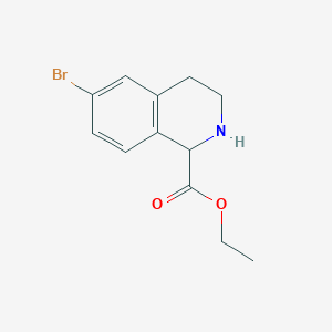 molecular formula C12H14BrNO2 B3227137 Ethyl 6-bromo-1,2,3,4-tetrahydroisoquinoline-1-carboxylate CAS No. 1260644-50-5