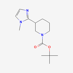molecular formula C14H23N3O2 B3227149 Tert-butyl 3-(1-methyl-1H-imidazol-2-YL)piperidine-1-carboxylate CAS No. 1260664-71-8