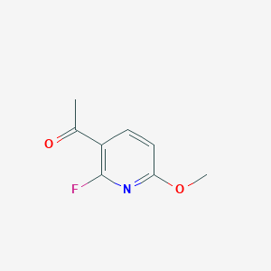 molecular formula C8H8FNO2 B3227150 1-(2-Fluoro-6-methoxypyridin-3-YL)ethanone CAS No. 1260664-95-6