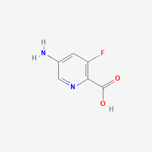 molecular formula C6H5FN2O2 B3227157 5-Amino-3-fluoropicolinic acid CAS No. 1260669-97-3