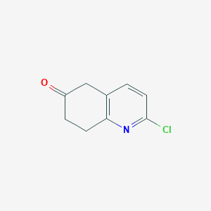 molecular formula C9H8ClNO B3227164 2-Chloro-7,8-dihydroquinolin-6(5H)-one CAS No. 1260671-04-2