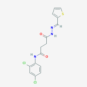 molecular formula C15H13Cl2N3O2S B322717 N-(2,4-dichlorophenyl)-4-oxo-4-[2-(thien-2-ylmethylene)hydrazino]butanamide 