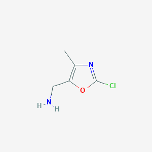 molecular formula C5H7ClN2O B3227178 5-Oxazolemethanamine, 2-chloro-4-methyl- CAS No. 1260672-34-1