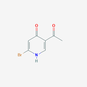 molecular formula C7H6BrNO2 B3227184 1-(6-Bromo-4-hydroxypyridin-3-YL)ethanone CAS No. 1260672-38-5