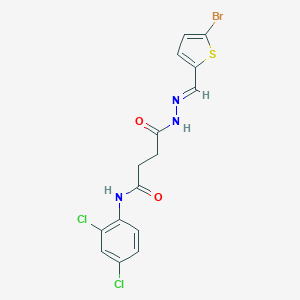 molecular formula C15H12BrCl2N3O2S B322719 4-{2-[(5-bromothien-2-yl)methylene]hydrazino}-N-(2,4-dichlorophenyl)-4-oxobutanamide 