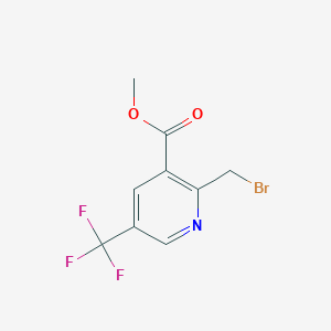 molecular formula C9H7BrF3NO2 B3227192 Methyl 2-(bromomethyl)-5-(trifluoromethyl)nicotinate CAS No. 1260672-86-3