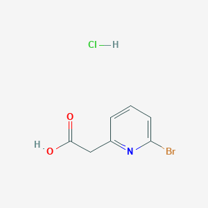 molecular formula C7H7BrClNO2 B3227198 2-(6-Bromopyridin-2-YL)acetic acid hydrochloride CAS No. 1260674-83-6
