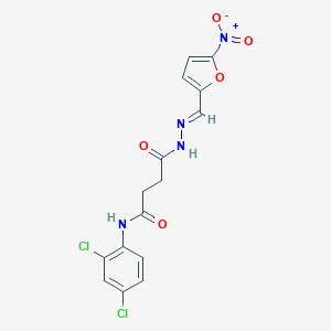 molecular formula C15H12Cl2N4O5 B322720 N-(2,4-dichlorophenyl)-4-[2-({5-nitro-2-furyl}methylene)hydrazino]-4-oxobutanamide 