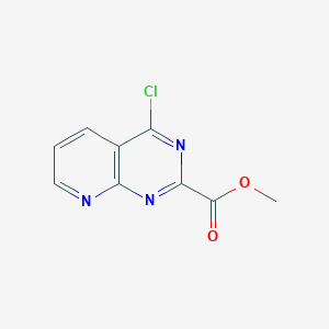 molecular formula C9H6ClN3O2 B3227229 Methyl 4-chloropyrido[2,3-d]pyrimidine-2-carboxylate CAS No. 1260761-86-1
