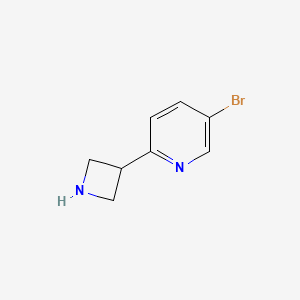 molecular formula C8H9BrN2 B3227234 2-(Azetidin-3-yl)-5-bromopyridine CAS No. 1260778-70-8