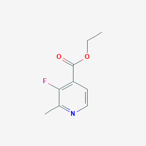 molecular formula C9H10FNO2 B3227239 Ethyl 3-fluoro-2-methylisonicotinate CAS No. 1260784-53-9