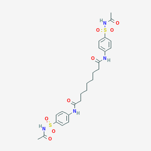 molecular formula C25H32N4O8S2 B322724 N,N'-bis[4-(acetylsulfamoyl)phenyl]nonanediamide 