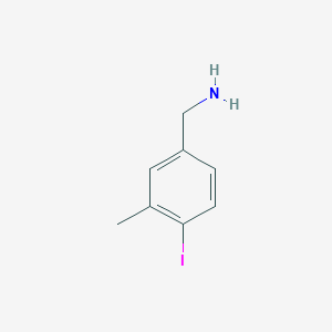 molecular formula C8H10IN B3227250 4-Iodo-3-methylbenzylamine CAS No. 1260791-24-9