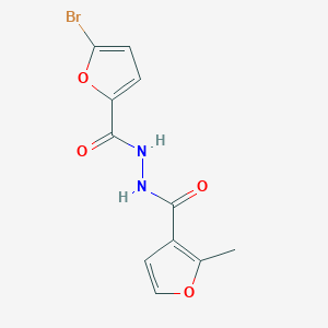 molecular formula C11H9BrN2O4 B322726 5-bromo-N'-(2-methyl-3-furoyl)-2-furohydrazide 