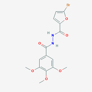 molecular formula C15H15BrN2O6 B322727 5-bromo-N'-(3,4,5-trimethoxybenzoyl)-2-furohydrazide 