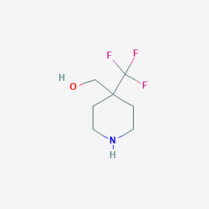 molecular formula C7H12F3NO B3227272 [4-(Trifluoromethyl)-4-piperidyl]methanol CAS No. 1260809-72-0